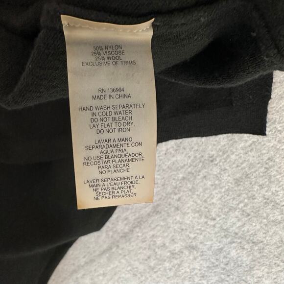 Vila Milano Sweater Black WMNS Sz S Long Sleeve Pullover Rhinestone Wool Blend - Picture 6 of 6